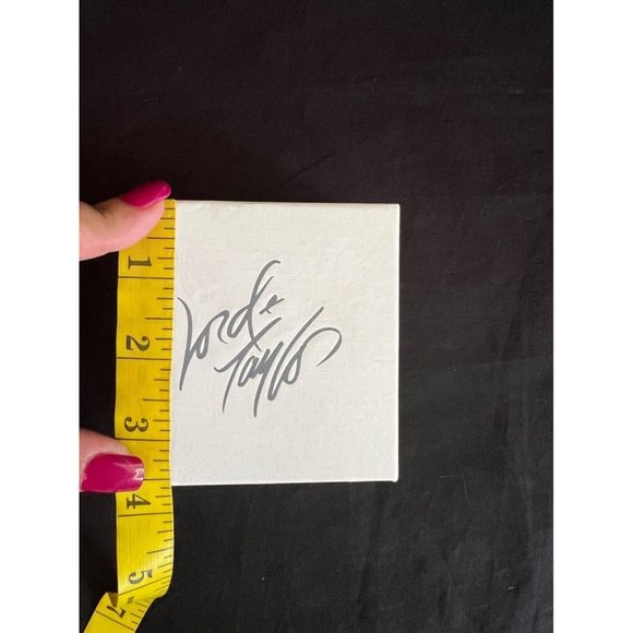 Lord & Taylor Empty Gift Box Cardboard White 3.5" x 3.5" x 2" - Picture 7 of 7